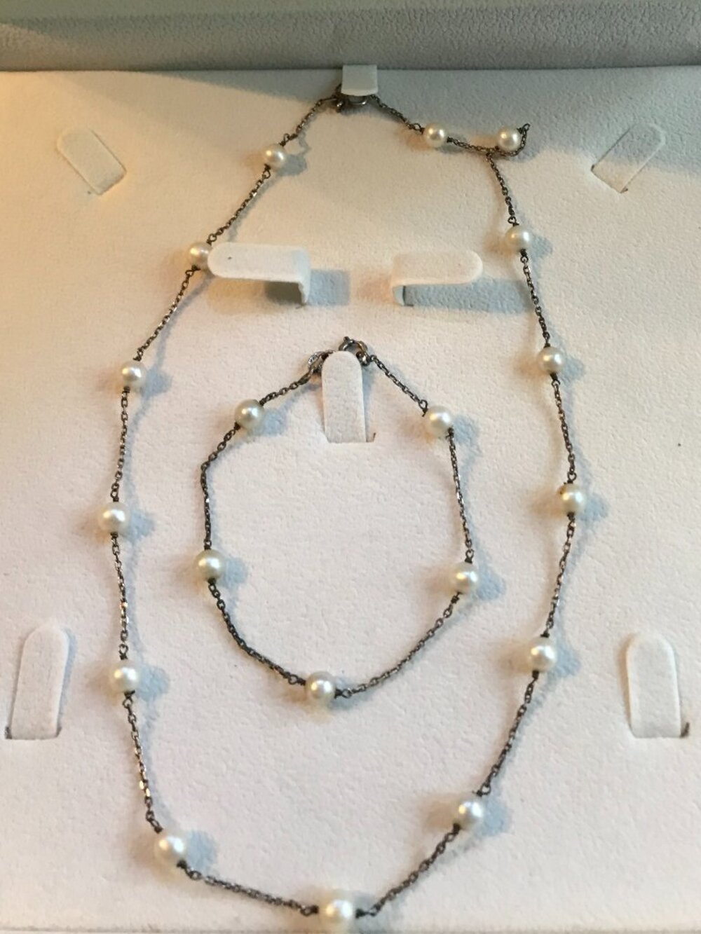 Real Pearl set - bracelet & necklace set